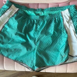 Champion Green and White Women's Sports Shorts